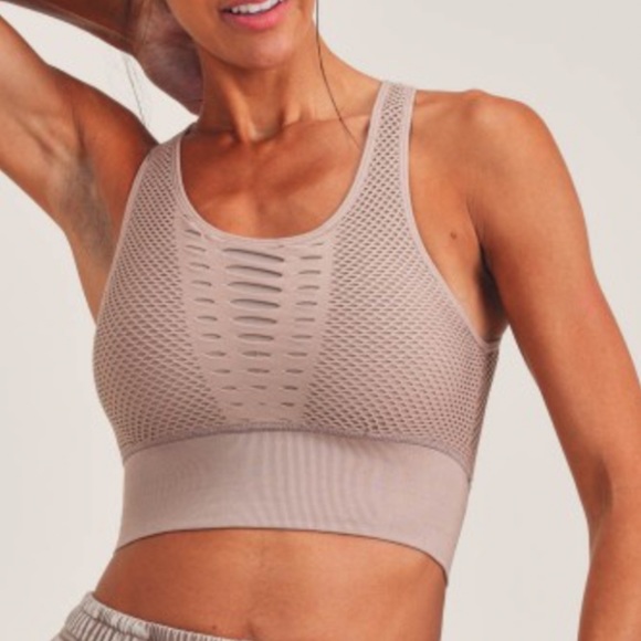 Iris Laser Cut Out Seamless Sports Bra - Picture 1 of 1